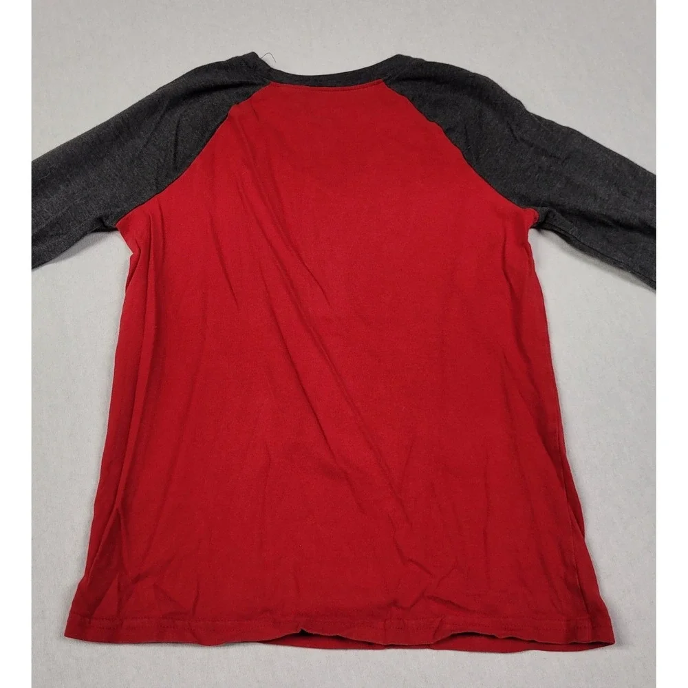 Jumping Beans Boys Long Sleeve Essential Baseball Tee Red Charcoal Size 8